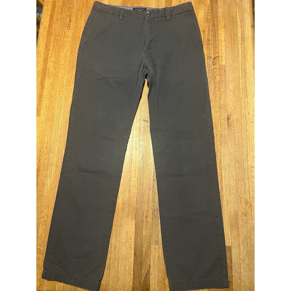 Banana Republic Men's Flat Front Pant Slim Fit Stretch Fabric Wicking Grey 33x34